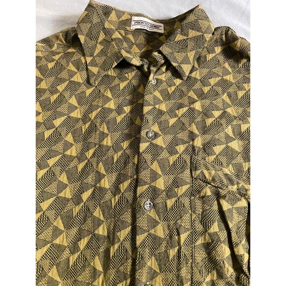 Vtg. 90s Pronto-Uomo Abstract Pattern MADE IN ITALY Shirt - Picture 3 of 8